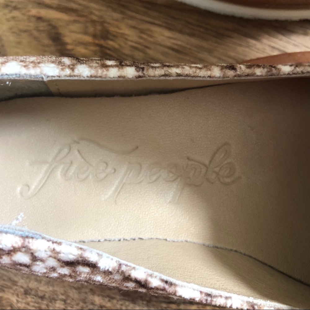 Free People Brown White Snake Eyes loafers 36 - Picture 8 of 8